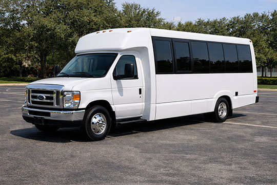 18-passenger minibus available for charter in Roswell, GA
