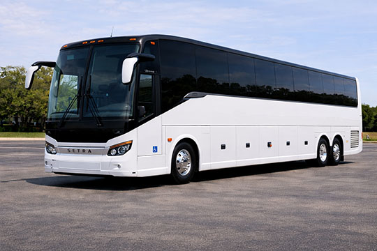 56-passenger charter bus available for charter in Roswell, GA